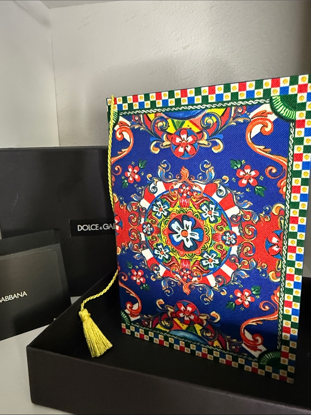 DOLCE & GABBANA Notebook Multicolor Polyester Carretto Siciliano - W/ Box & Card - Picture 8 of 10